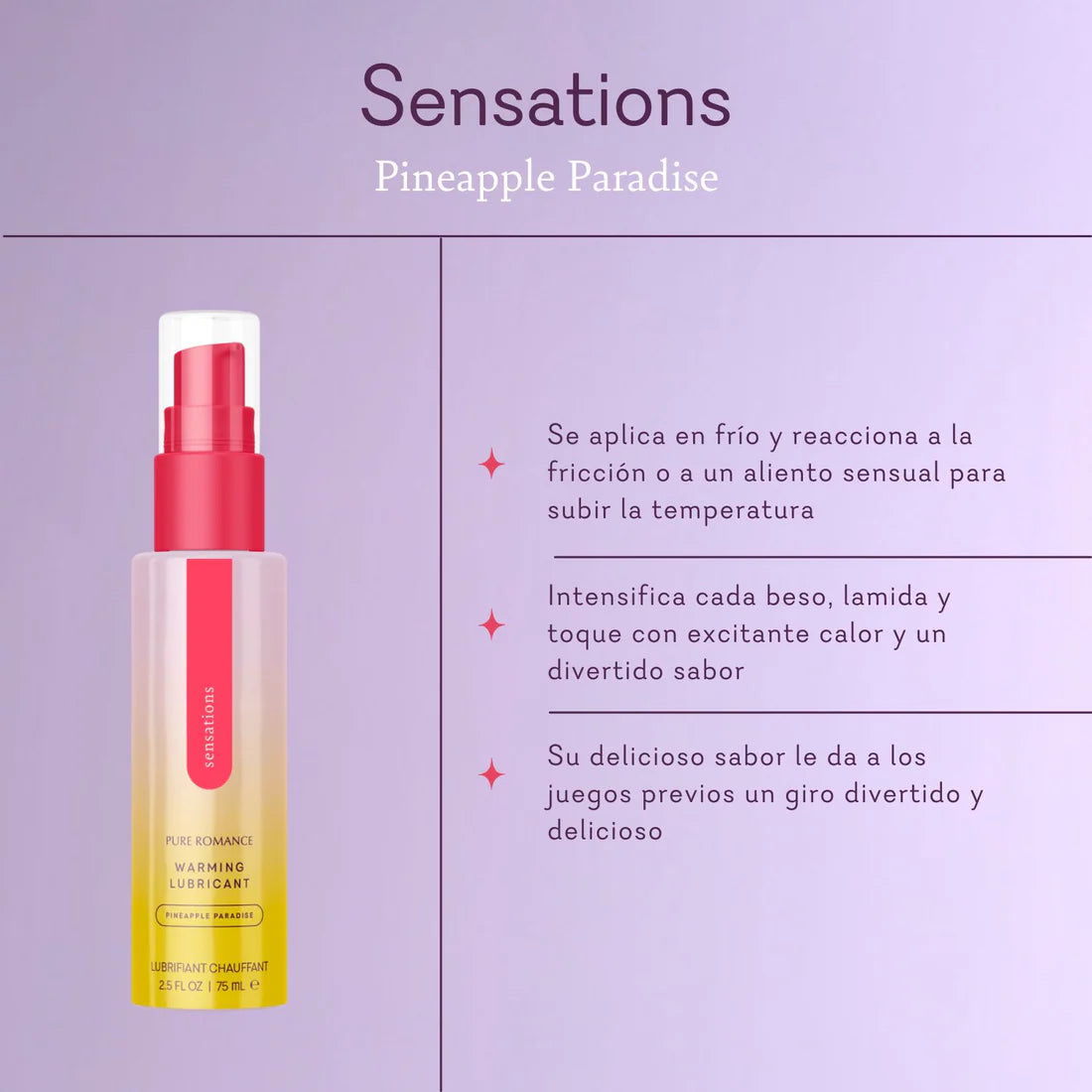 Sensations Piña – Lubricante caliente con sabor tropical